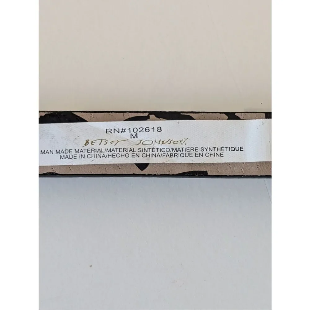 Betsey Johnson Women's Leopard Print Skinny Belt Medium